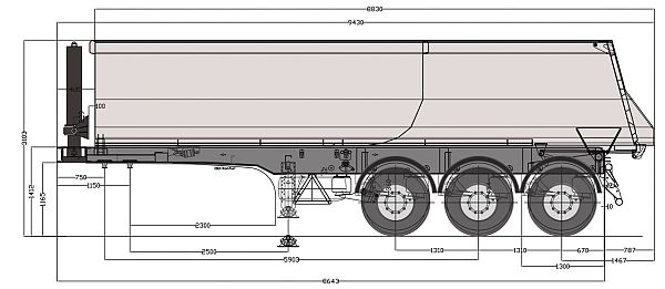 Самосвальный полуприцеп с кузовом типа «Half-Pipe» V=30 m³ модель KIS-3WS2 Самосвальный полуприцеп с кузовом типа «Half-Pipe» V=30 m³ модель KIS-3WS2