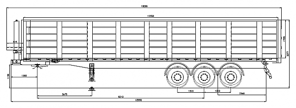 Полуприцеп зерновоз с задней разгрузкой BODEX V=60 m³ Полуприцеп зерновоз с задней разгрузкой BODEX V=60 m³